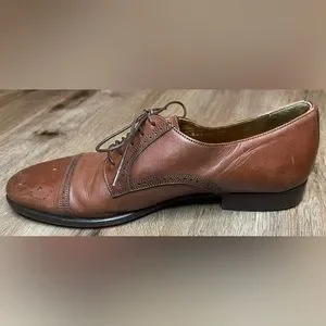 Vintage Bostonian Florentine Men\'s Brown Italian Leather Lace up Oxfords 12M Bostonian | Shoes | Bostonian Commonwealth Mens Leather Lace  main image 4